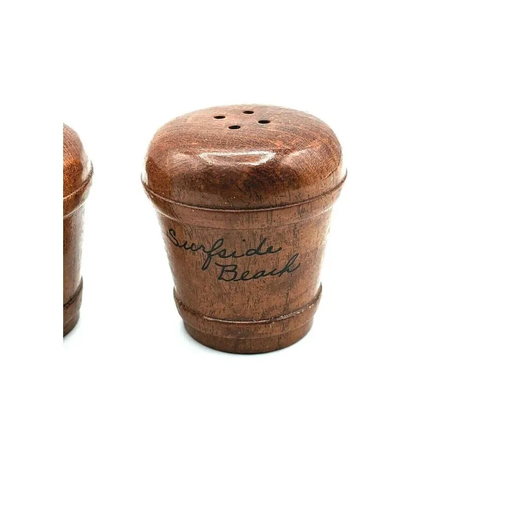 Vintage Wooden Salt and Pepper‎ Shakers Surfside Beach